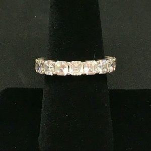 Asscher Cut Eternity Band-Sz 7